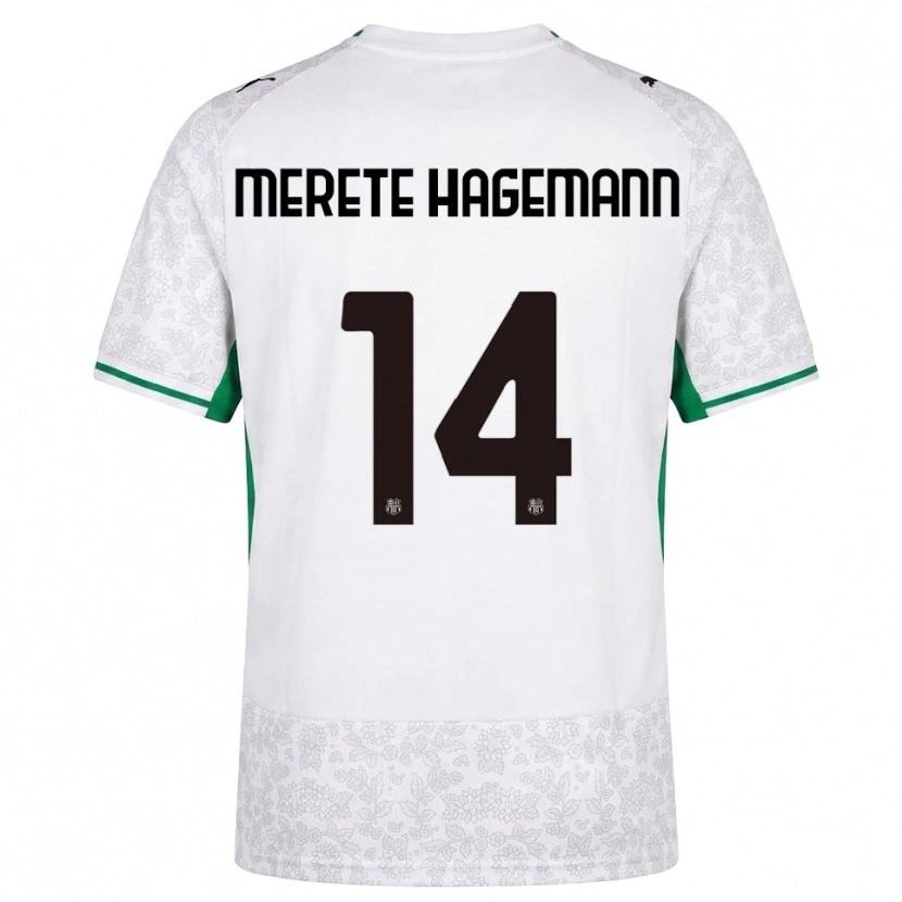 Danxen Kinder Maja Merete Hagemann #14 Weiß Schwarz Grün Auswärtstrikot Trikot 2026/27 T-Shirt Schweiz