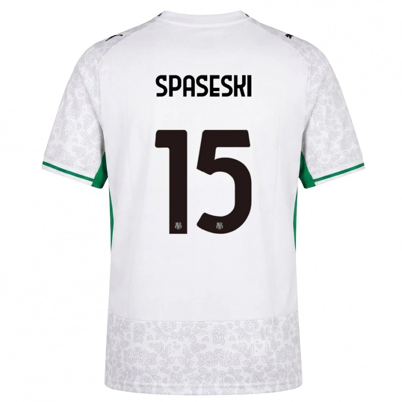 Danxen Kinder Dejan Spaseski #15 Weiß Schwarz Grün Auswärtstrikot Trikot 2026/27 T-Shirt Schweiz
