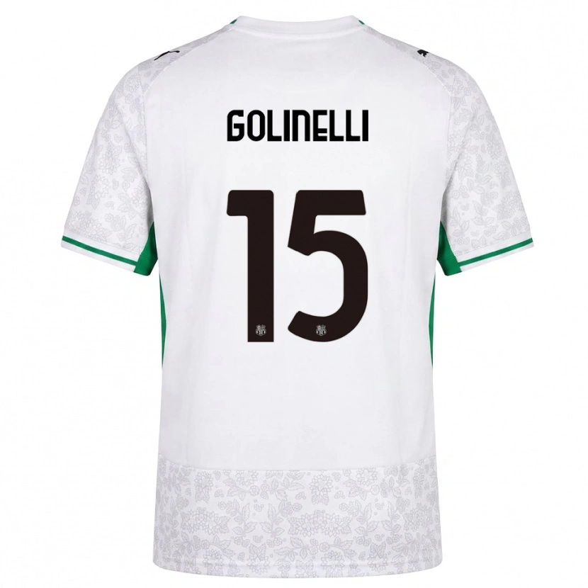 Danxen Kinder Emanuele Golinelli #15 Weiß Schwarz Grün Auswärtstrikot Trikot 2026/27 T-Shirt Schweiz