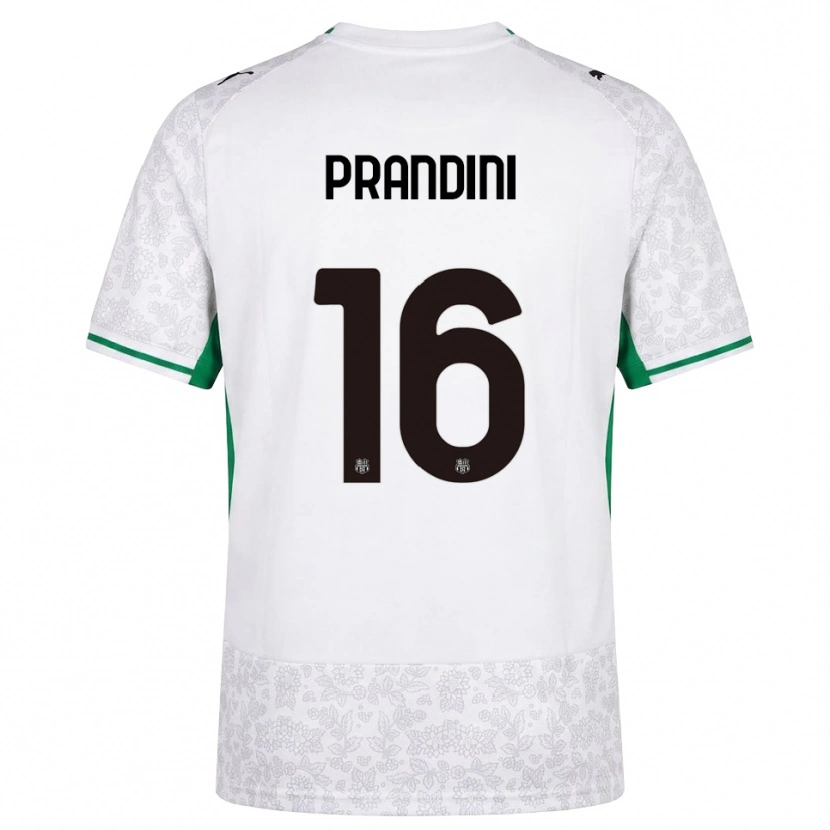 Danxen Kinder Lorenzo Prandini #16 Weiß Schwarz Grün Auswärtstrikot Trikot 2026/27 T-Shirt Schweiz