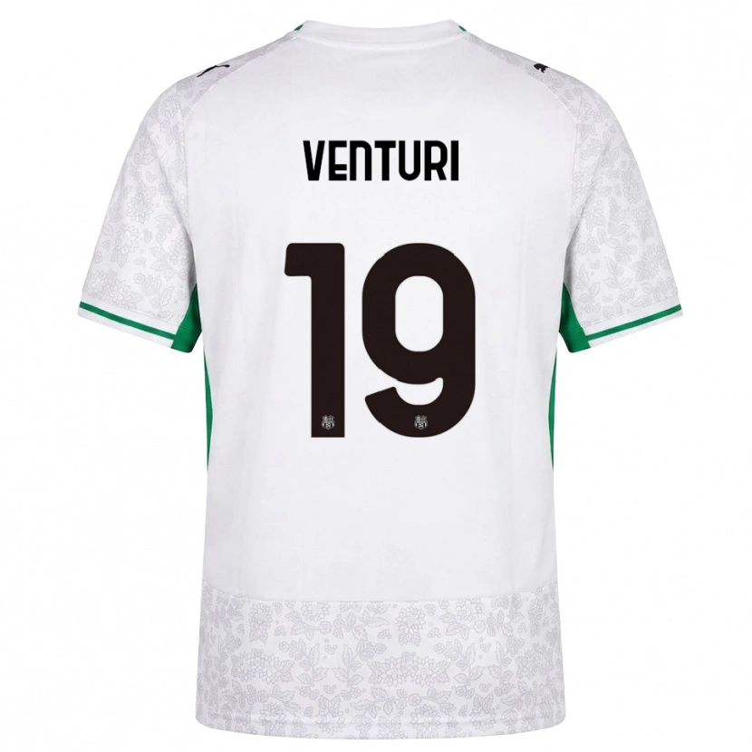 Danxen Kinder Luca Venturi #19 Weiß Schwarz Grün Auswärtstrikot Trikot 2026/27 T-Shirt Schweiz