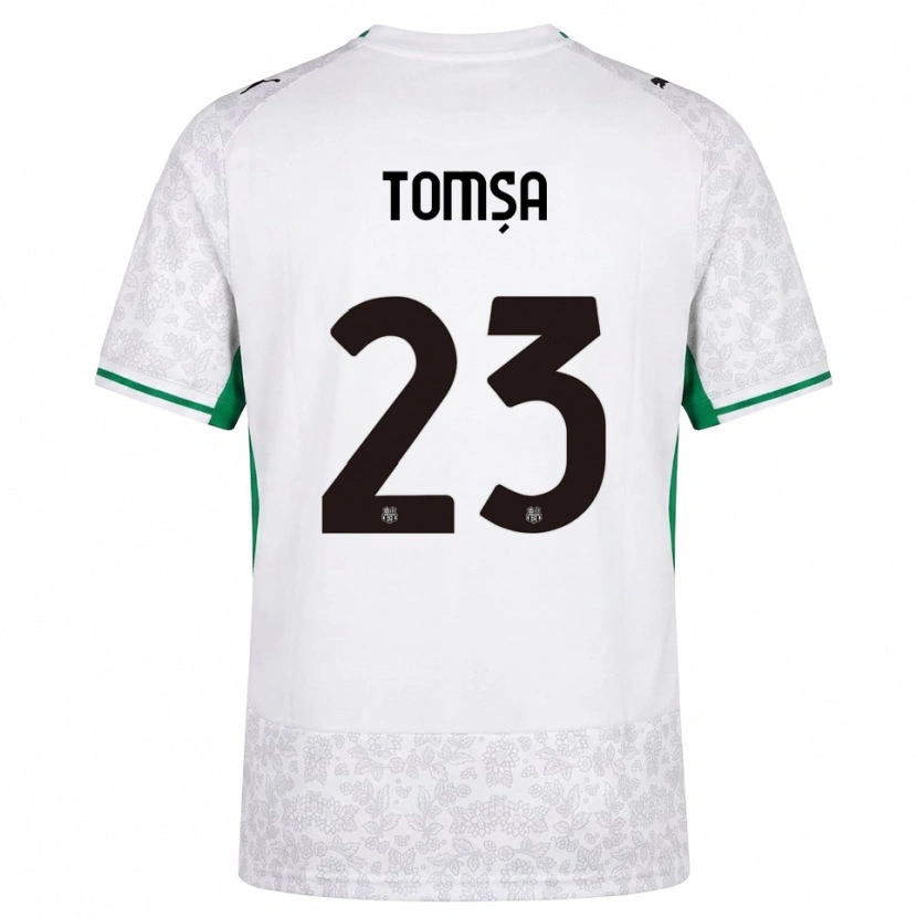 Danxen Kinder Troy Tomșa #23 Weiß Schwarz Grün Auswärtstrikot Trikot 2026/27 T-Shirt Schweiz