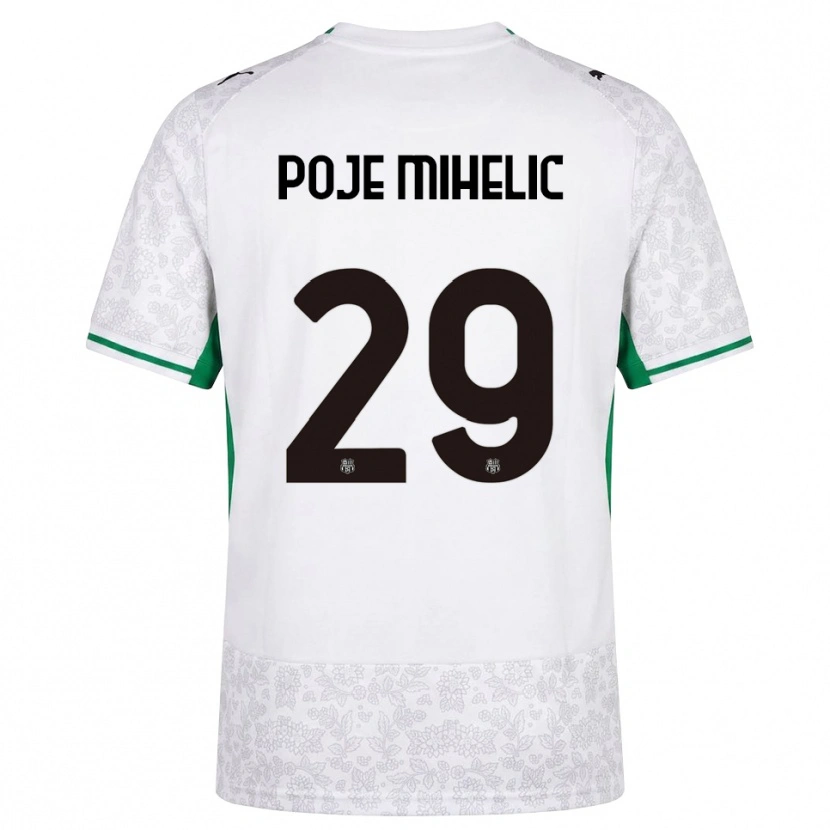 Danxen Kinder Naja Poje Mihelič #29 Weiß Schwarz Grün Auswärtstrikot Trikot 2026/27 T-Shirt Schweiz