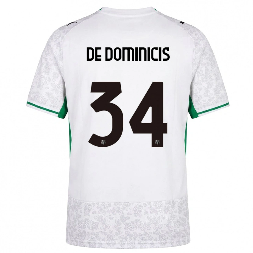 Danxen Kinder Diego De Dominicis #34 Weiß Schwarz Grün Auswärtstrikot Trikot 2026/27 T-Shirt Schweiz