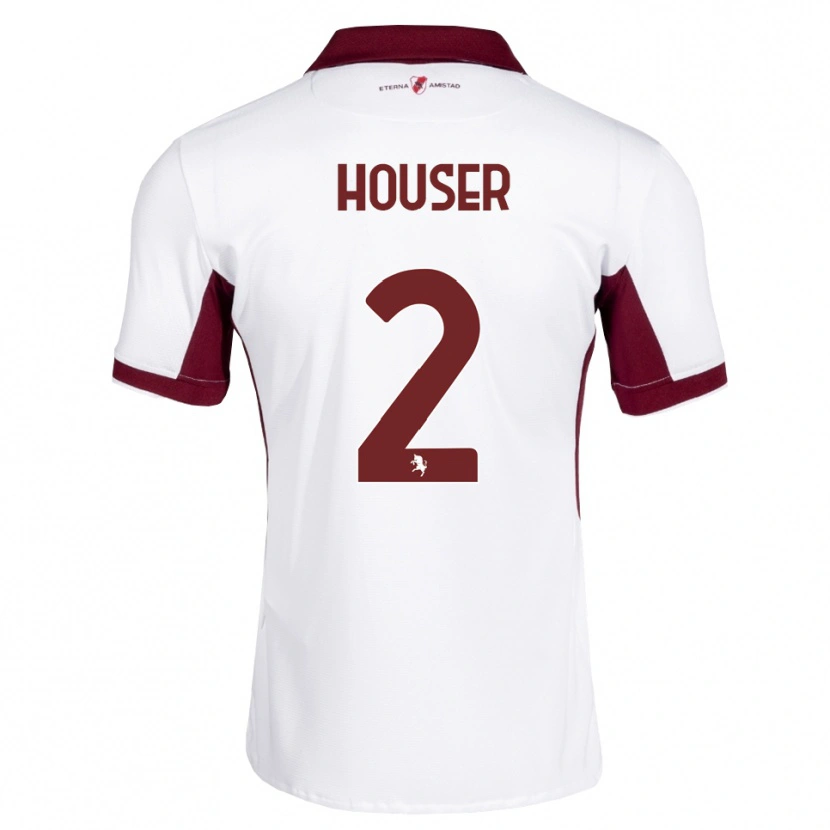 Danxen Kinder Matej Houser #2 Burgund Weiß Rot Auswärtstrikot Trikot 2026/27 T-Shirt Schweiz