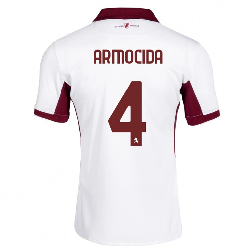 Danxen Kinder Simone Armocida #4 Burgund Weiß Rot Auswärtstrikot Trikot 2026/27 T-Shirt Schweiz