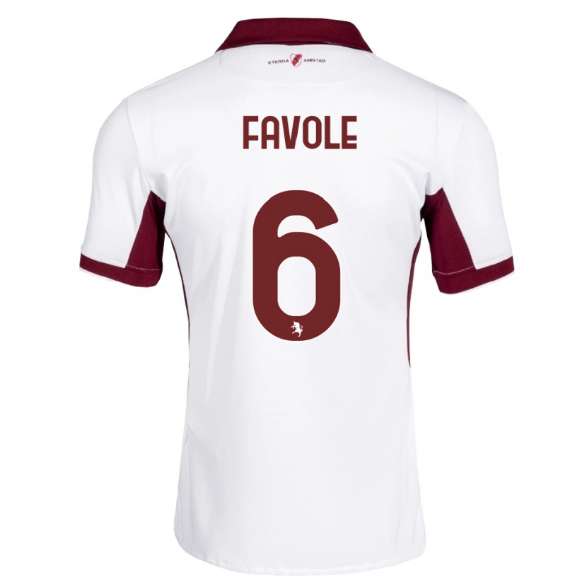 Danxen Kinder Stefania Favole #6 Burgund Weiß Rot Auswärtstrikot Trikot 2026/27 T-Shirt Schweiz
