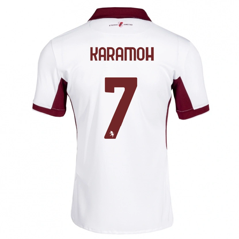 Danxen Kinder Yann Karamoh #7 Burgund Weiß Rot Auswärtstrikot Trikot 2026/27 T-Shirt Schweiz