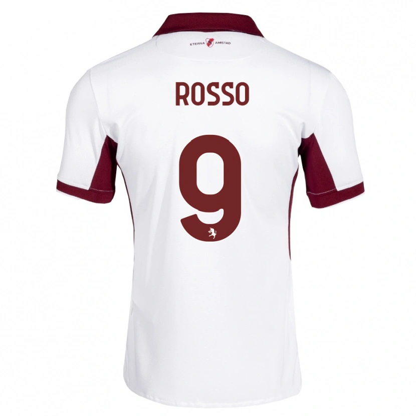 Danxen Kinder Eleonora Rosso #9 Burgund Weiß Rot Auswärtstrikot Trikot 2026/27 T-Shirt Schweiz