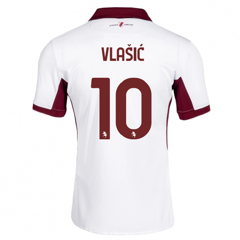 Danxen Kinder Nikola Vlašić #10 Burgund Weiß Rot Auswärtstrikot Trikot 2026/27 T-Shirt Schweiz
