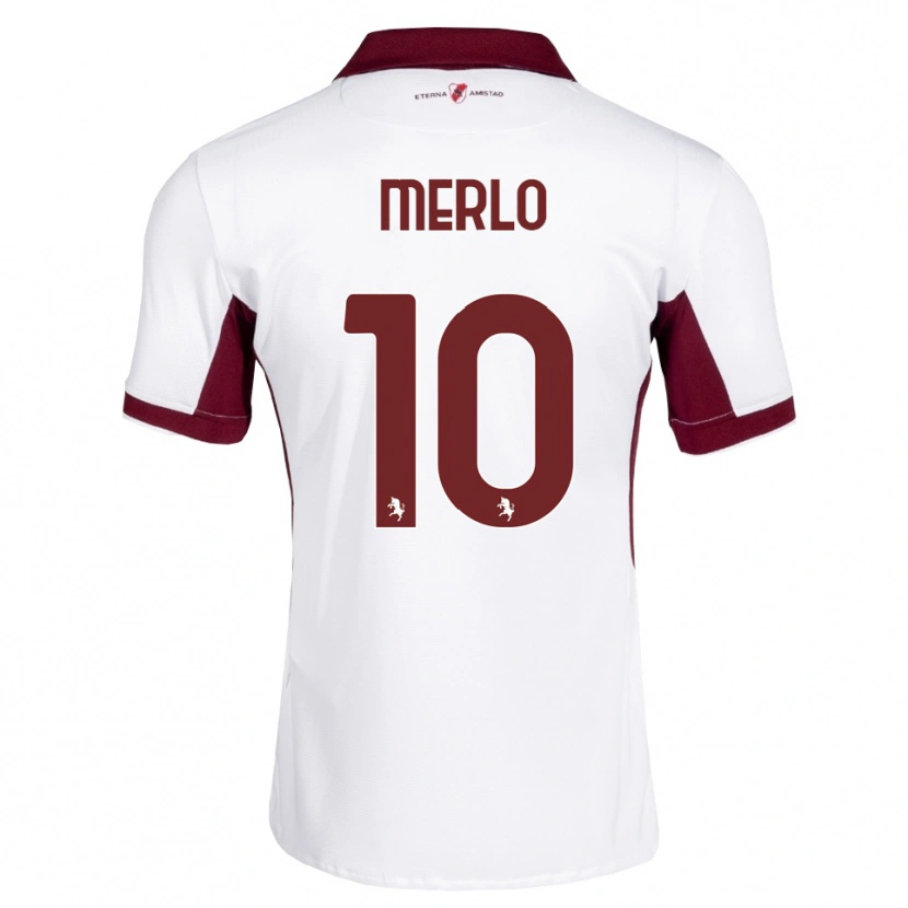 Danxen Kinder Mattia Merlo #10 Burgund Weiß Rot Auswärtstrikot Trikot 2026/27 T-Shirt Schweiz
