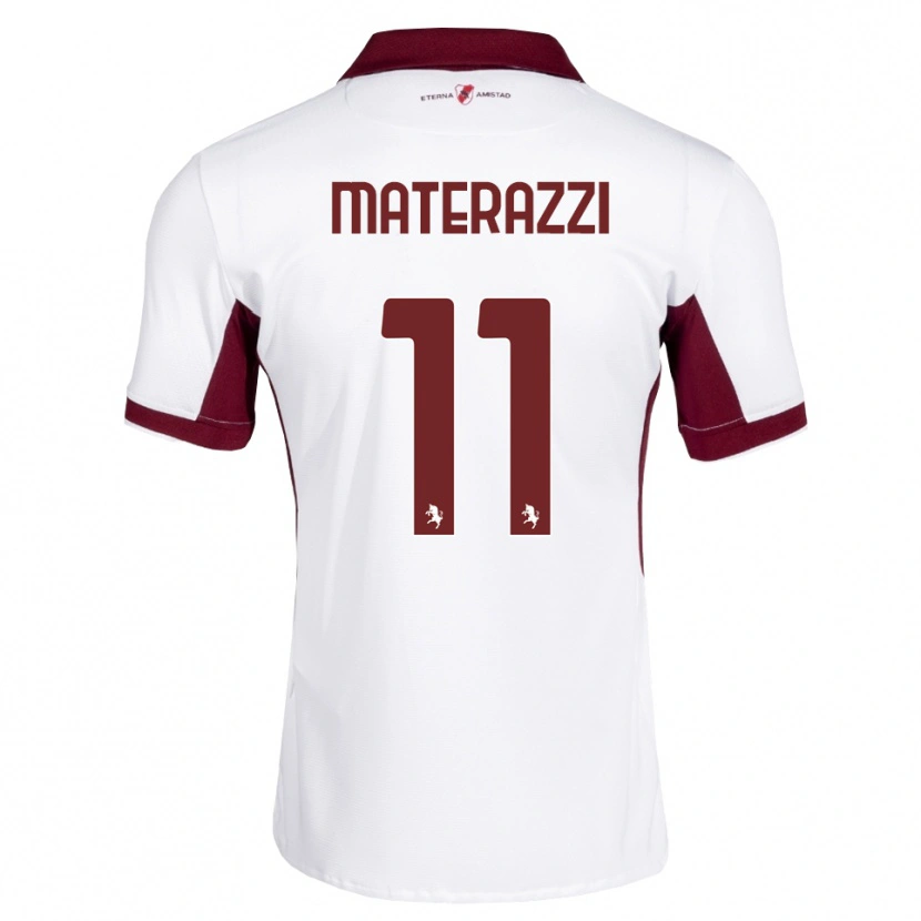 Danxen Kinder Gianfilippo Materazzi #11 Burgund Weiß Rot Auswärtstrikot Trikot 2026/27 T-Shirt Schweiz