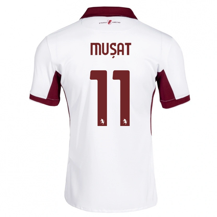 Danxen Kinder Nicolas Mușat #11 Burgund Weiß Rot Auswärtstrikot Trikot 2026/27 T-Shirt Schweiz