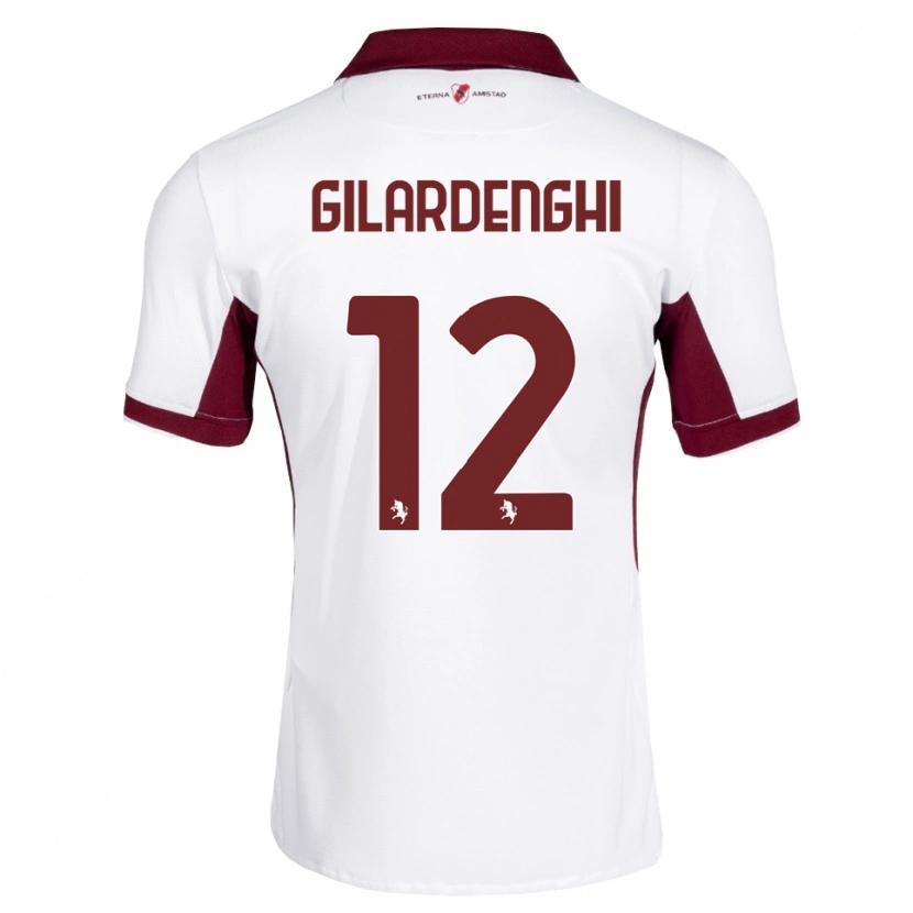 Danxen Kinder Riccardo Gilardenghi #12 Burgund Weiß Rot Auswärtstrikot Trikot 2026/27 T-Shirt Schweiz