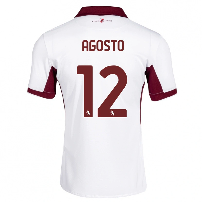 Danxen Kinder Gabriel Agosto #12 Burgund Weiß Rot Auswärtstrikot Trikot 2026/27 T-Shirt Schweiz