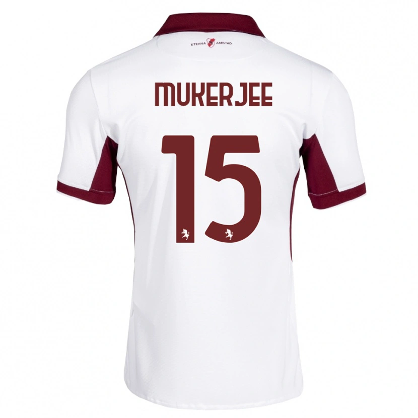 Danxen Kinder Carlo Mukerjee #15 Burgund Weiß Rot Auswärtstrikot Trikot 2026/27 T-Shirt Schweiz