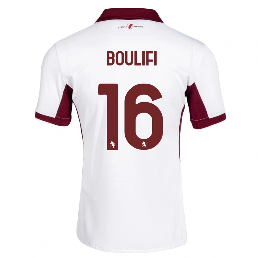 Danxen Kinder Youssef Boulifi #16 Burgund Weiß Rot Auswärtstrikot Trikot 2026/27 T-Shirt Schweiz