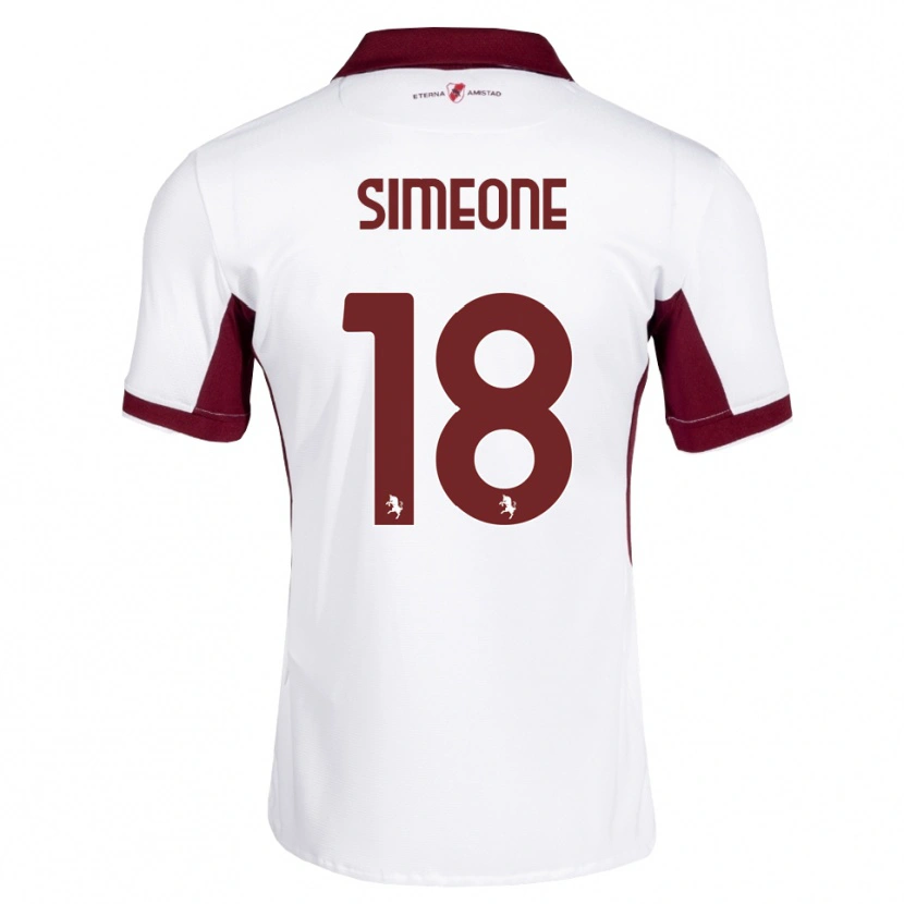 Danxen Kinder Giovanni Simeone #18 Burgund Weiß Rot Auswärtstrikot Trikot 2026/27 T-Shirt Schweiz