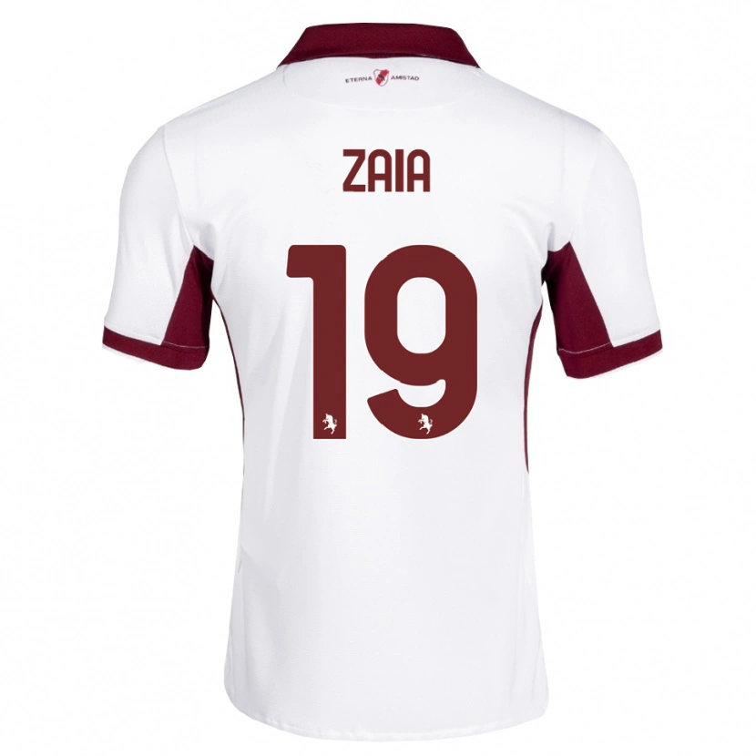 Danxen Kinder Edoardo Zaia #19 Burgund Weiß Rot Auswärtstrikot Trikot 2026/27 T-Shirt Schweiz