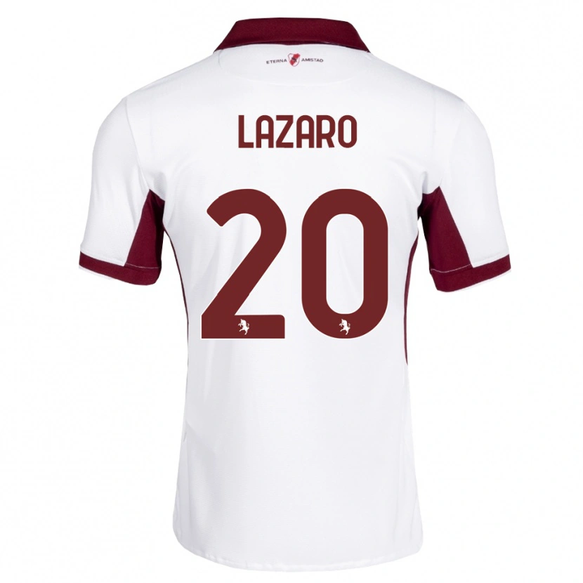 Danxen Kinder Valentino Lazaro #20 Burgund Weiß Rot Auswärtstrikot Trikot 2026/27 T-Shirt Schweiz