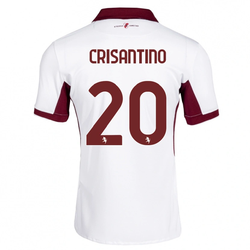 Danxen Kinder Giulia Crisantino #20 Burgund Weiß Rot Auswärtstrikot Trikot 2026/27 T-Shirt Schweiz