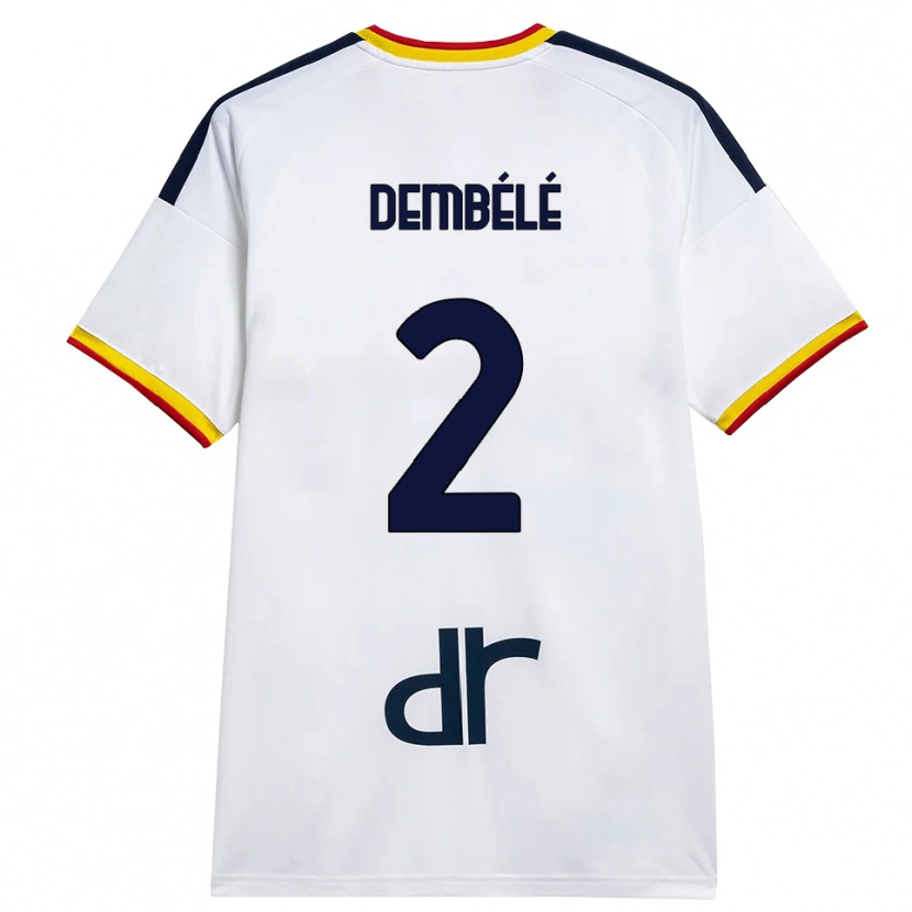 Danxen Kinder Ali Dembélé #2 Weiß Gelb Rot Auswärtstrikot Trikot 2026/27 T-Shirt Schweiz