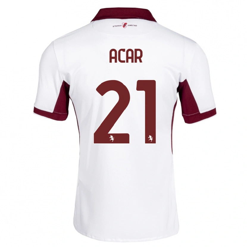 Danxen Kinder Emirhan Acar #21 Burgund Weiß Rot Auswärtstrikot Trikot 2026/27 T-Shirt Schweiz