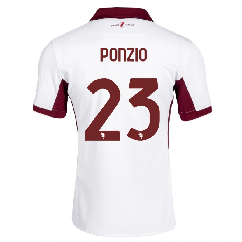 Danxen Kinder Erika Ponzio #23 Burgund Weiß Rot Auswärtstrikot Trikot 2026/27 T-Shirt Schweiz