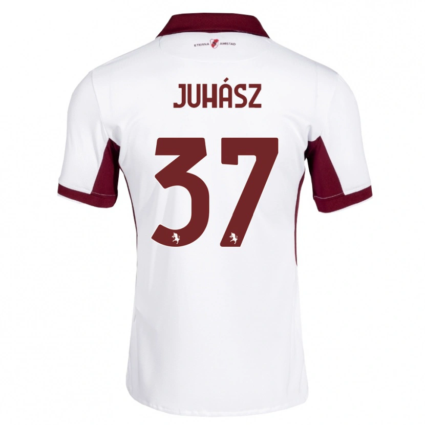 Danxen Kinder Martin Juhász #37 Burgund Weiß Rot Auswärtstrikot Trikot 2026/27 T-Shirt Schweiz