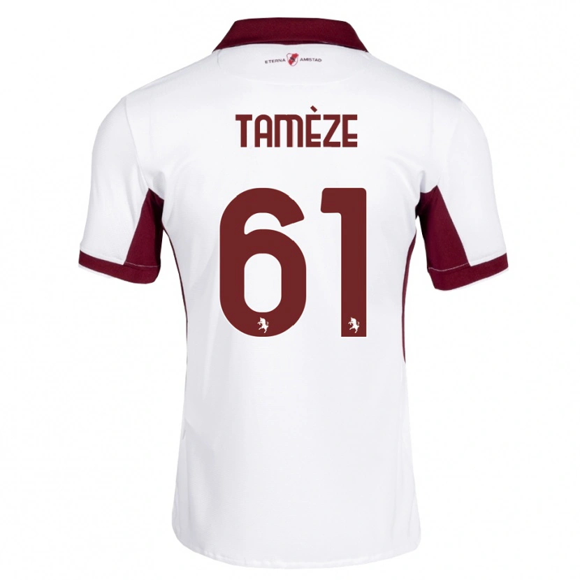Danxen Kinder Adrien Tamèze #61 Burgund Weiß Rot Auswärtstrikot Trikot 2026/27 T-Shirt Schweiz