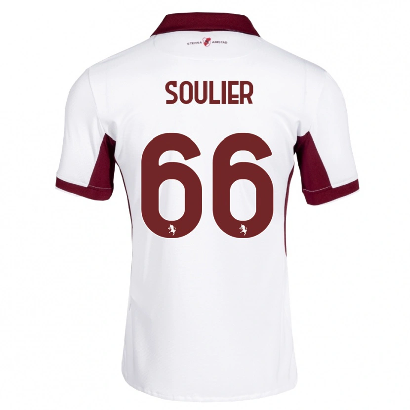 Danxen Kinder Evan Soulier #66 Burgund Weiß Rot Auswärtstrikot Trikot 2026/27 T-Shirt Schweiz