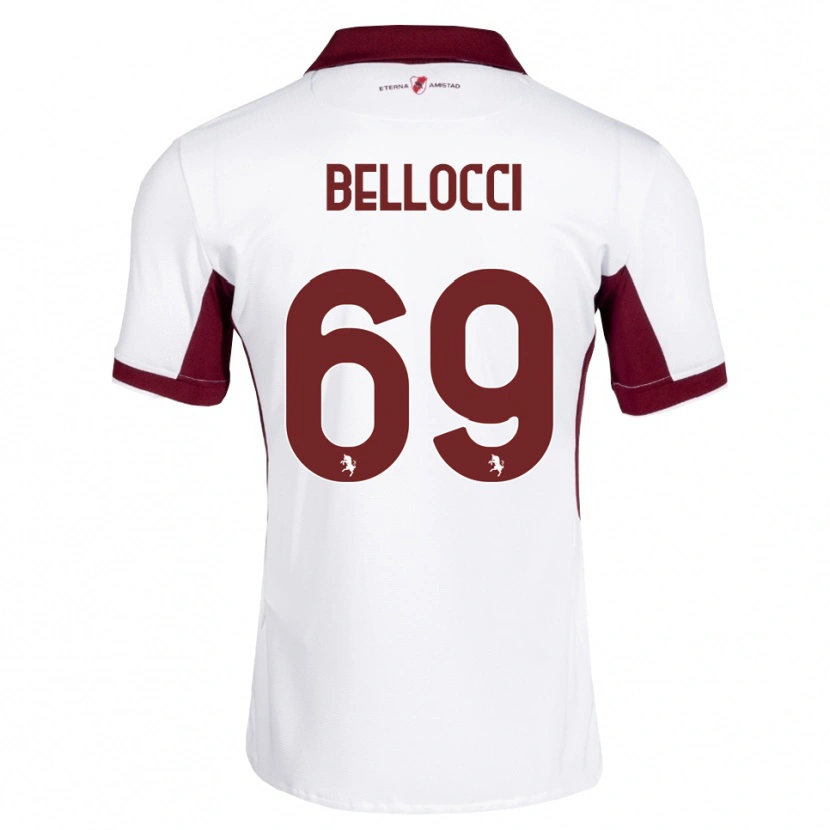 Danxen Kinder Andrea Bellocci #69 Burgund Weiß Rot Auswärtstrikot Trikot 2026/27 T-Shirt Schweiz