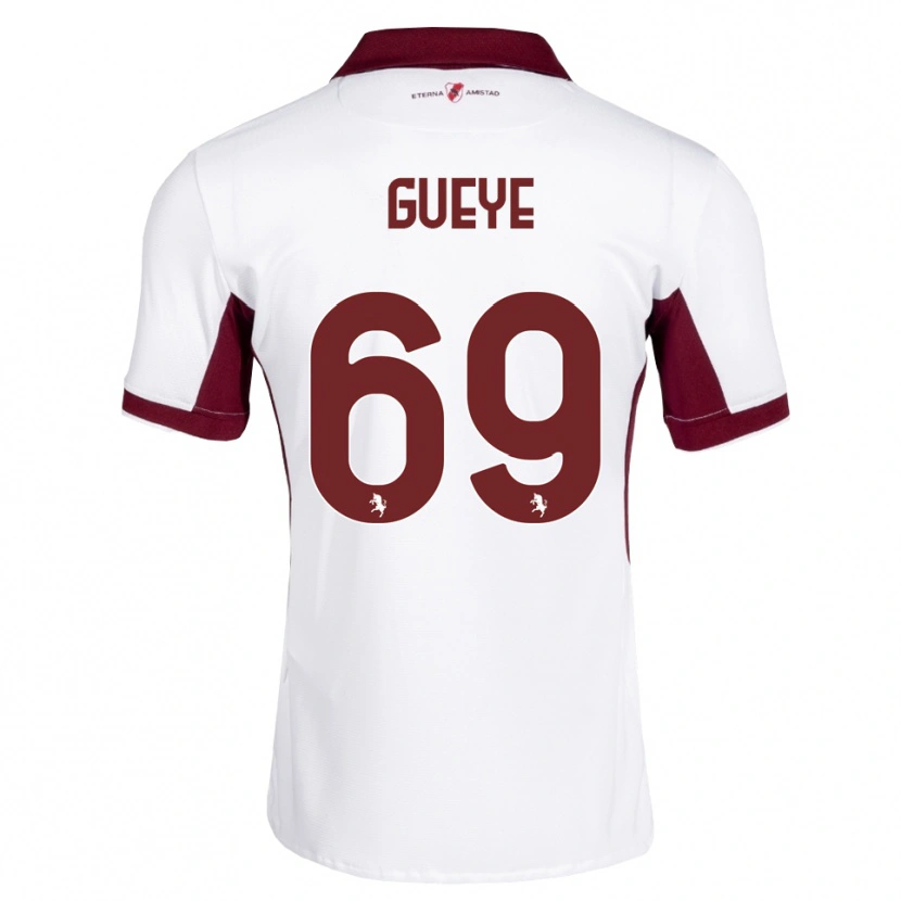 Danxen Kinder Ousmane Gueye #69 Burgund Weiß Rot Auswärtstrikot Trikot 2026/27 T-Shirt Schweiz