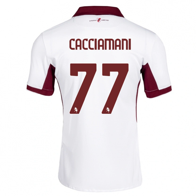 Danxen Kinder Alessio Cacciamani #77 Burgund Weiß Rot Auswärtstrikot Trikot 2026/27 T-Shirt Schweiz