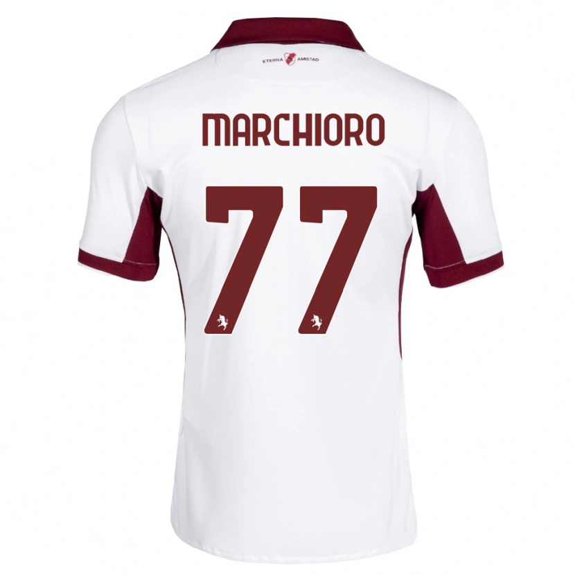 Danxen Kinder Raffaele Marchioro #77 Burgund Weiß Rot Auswärtstrikot Trikot 2026/27 T-Shirt Schweiz