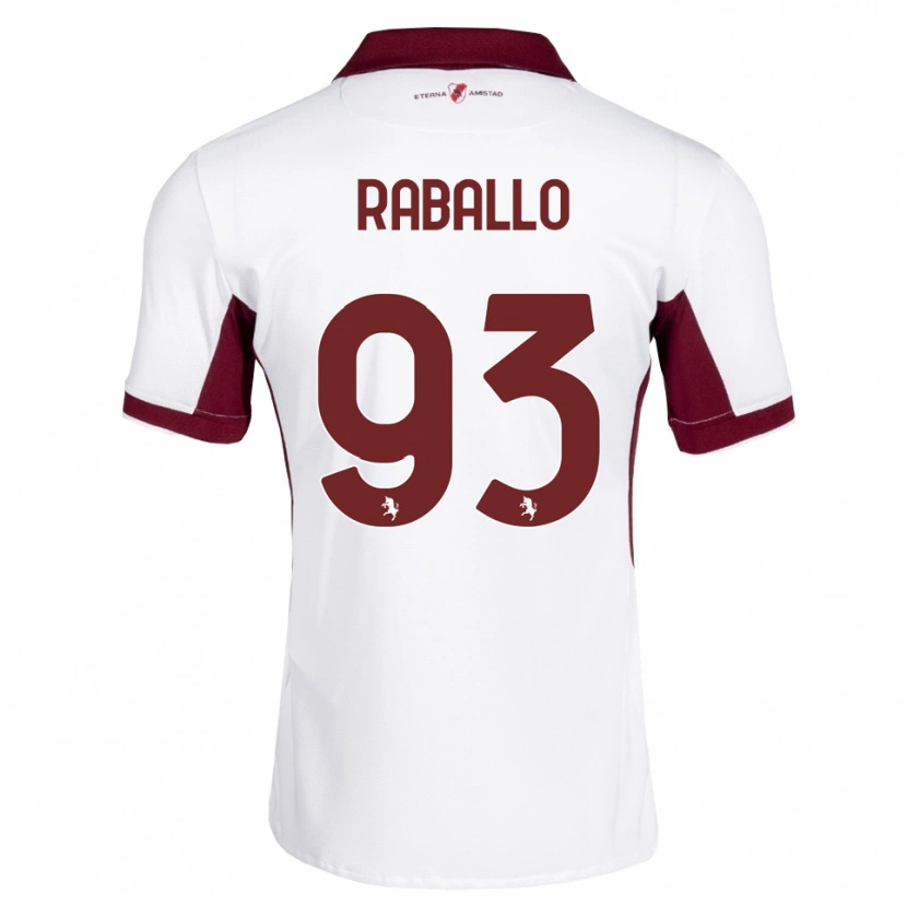 Danxen Kinder Alessio Raballo #93 Burgund Weiß Rot Auswärtstrikot Trikot 2026/27 T-Shirt Schweiz