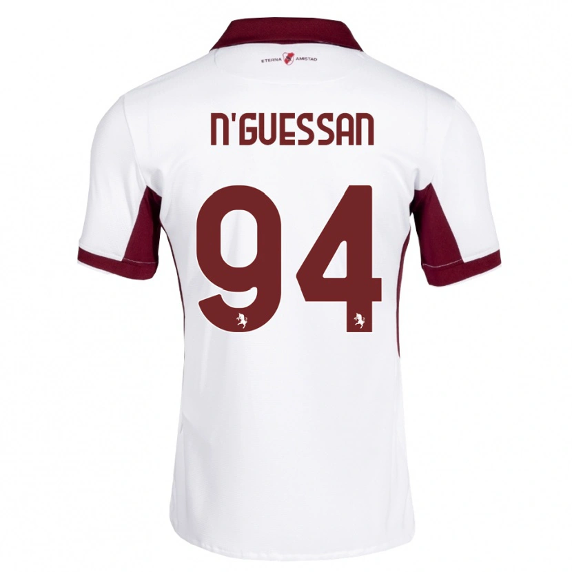Danxen Kinder Ange Caumenan N'guessan #94 Burgund Weiß Rot Auswärtstrikot Trikot 2026/27 T-Shirt Schweiz