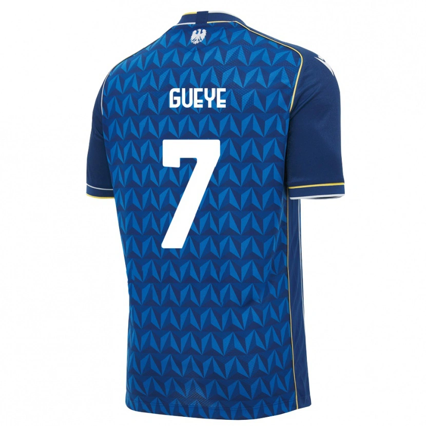 Danxen Kinder Idrissa Gueye #7 Königsblau Weiß Blau Auswärtstrikot Trikot 2026/27 T-Shirt Schweiz