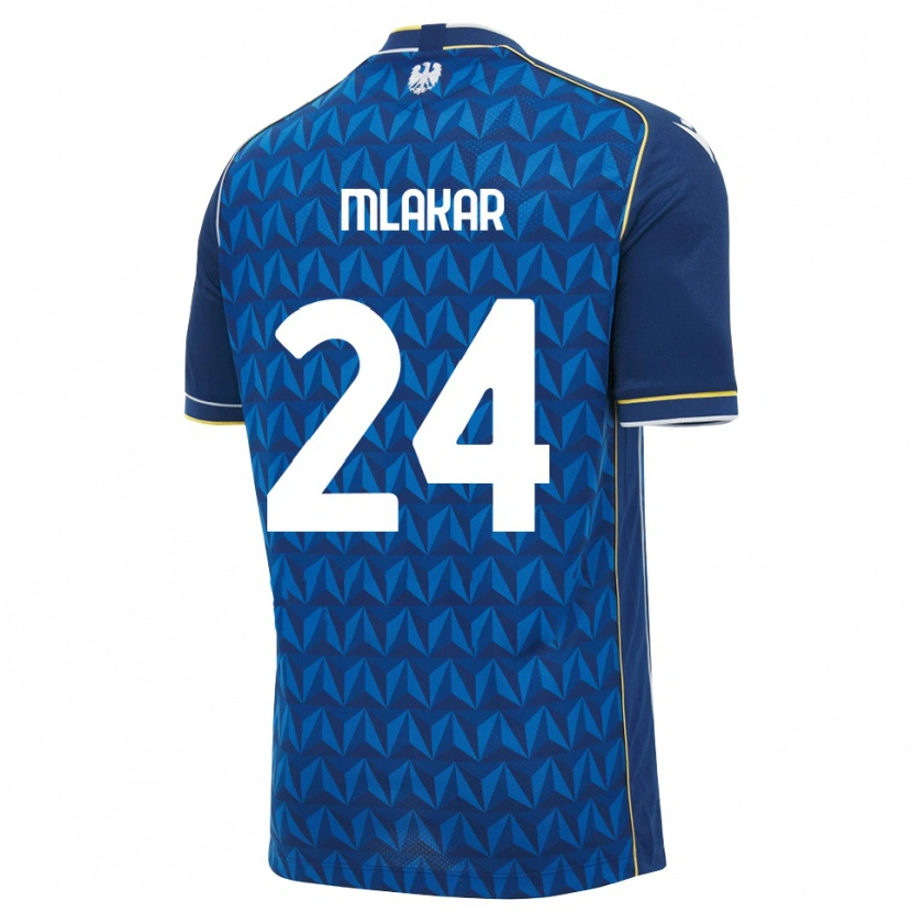 Danxen Kinder Lorenzo Mlakar #24 Königsblau Weiß Blau Auswärtstrikot Trikot 2026/27 T-Shirt Schweiz