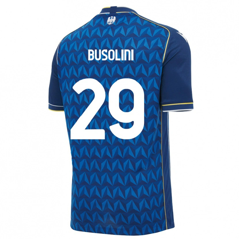 Danxen Kinder Alessandro Busolini #29 Königsblau Weiß Blau Auswärtstrikot Trikot 2026/27 T-Shirt Schweiz