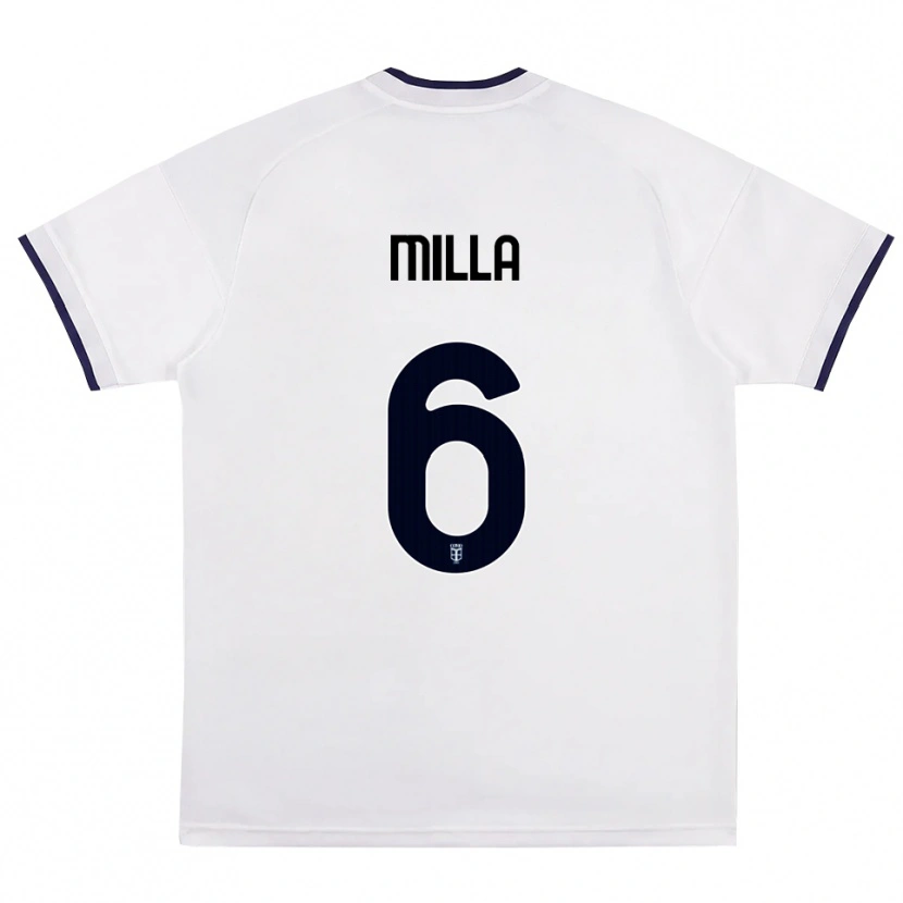 Danxen Kinder Luis Milla #6 Weiß Rot Königsblau Auswärtstrikot Trikot 2026/27 T-Shirt Schweiz