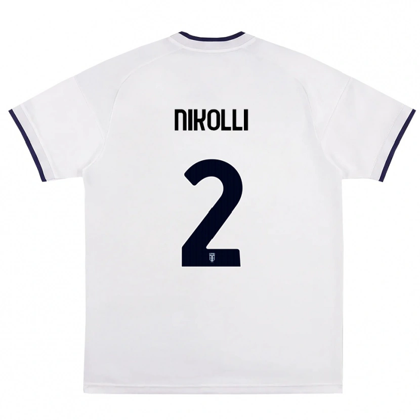 Danxen Kinder Denis Nikolli #2 Weiß Rot Königsblau Auswärtstrikot Trikot 2026/27 T-Shirt Schweiz