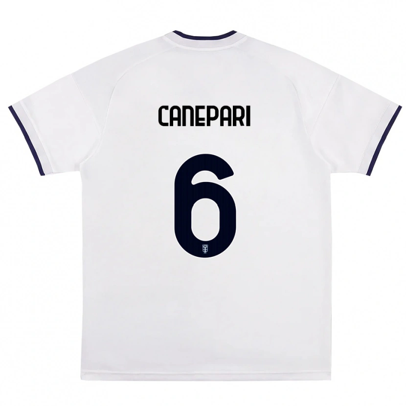 Danxen Kinder Lorenzo Canepari #6 Weiß Rot Königsblau Auswärtstrikot Trikot 2026/27 T-Shirt Schweiz