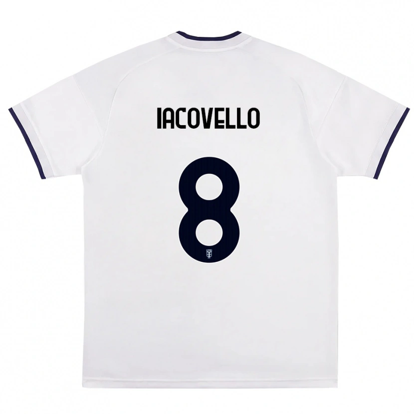 Danxen Kinder Mattia Iacovello #8 Weiß Rot Königsblau Auswärtstrikot Trikot 2026/27 T-Shirt Schweiz