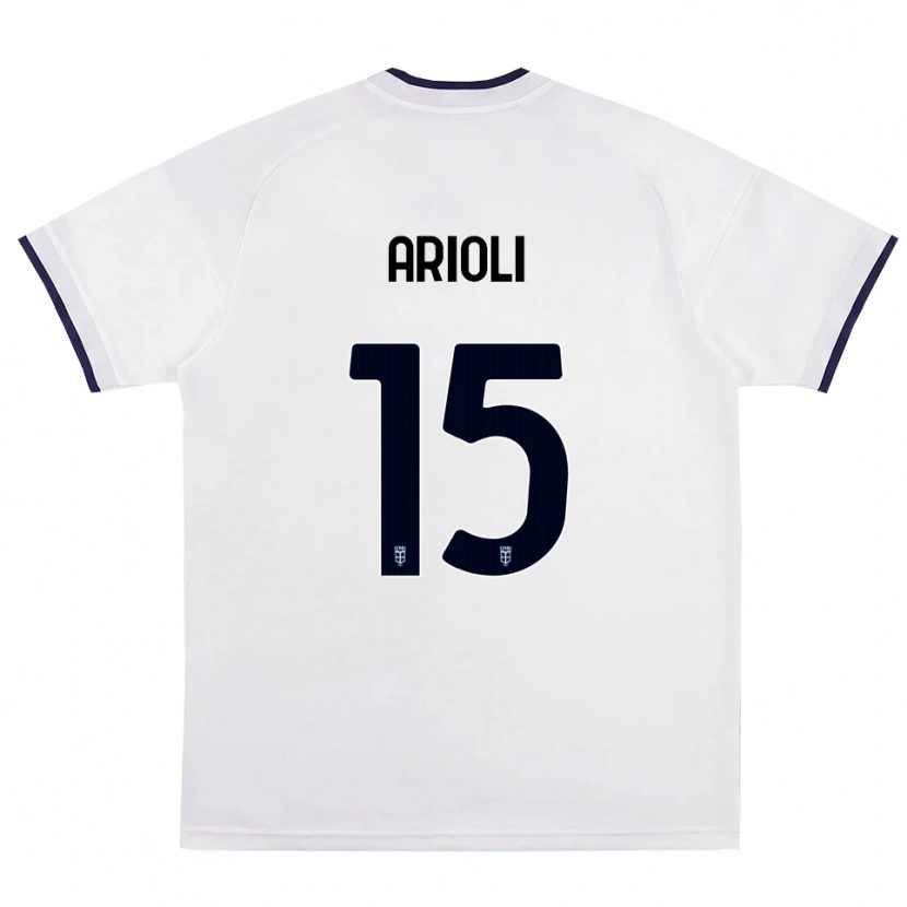 Danxen Kinder Mattia Arioli #15 Weiß Rot Königsblau Auswärtstrikot Trikot 2026/27 T-Shirt Schweiz