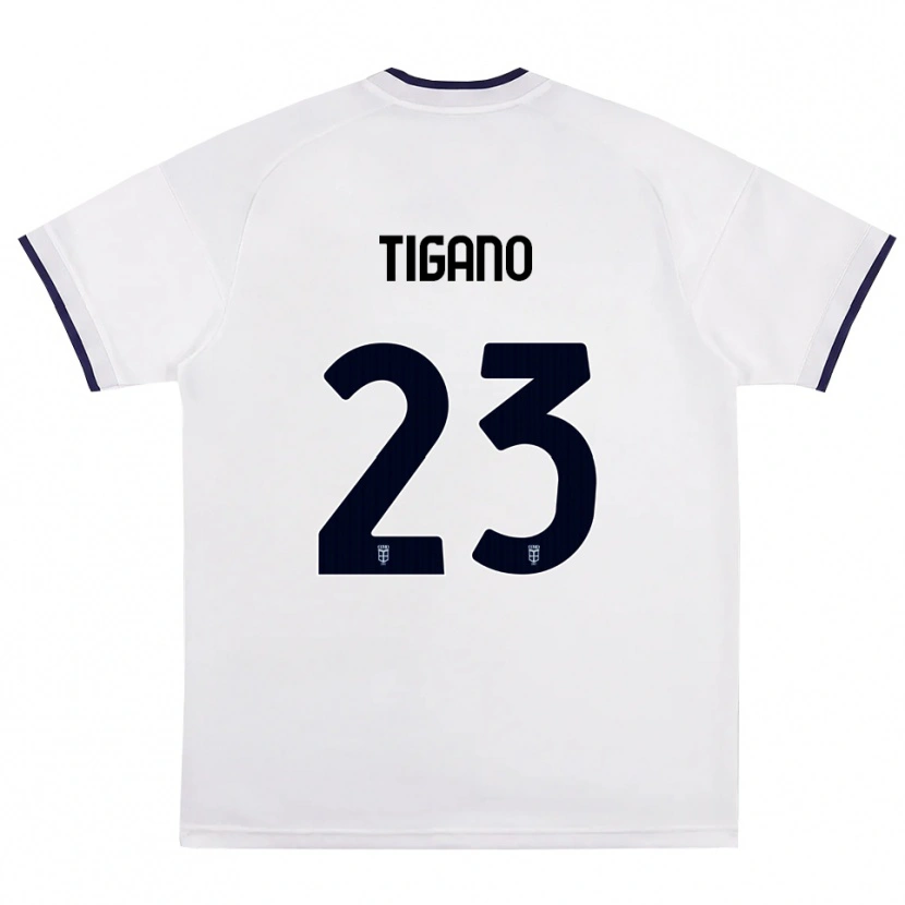 Danxen Kinder Achille Tigano #23 Weiß Rot Königsblau Auswärtstrikot Trikot 2026/27 T-Shirt Schweiz