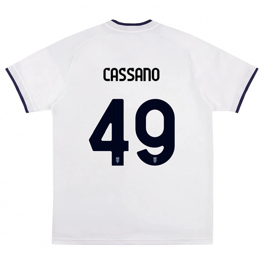 Danxen Kinder Riccardo Cassano #49 Weiß Rot Königsblau Auswärtstrikot Trikot 2026/27 T-Shirt Schweiz