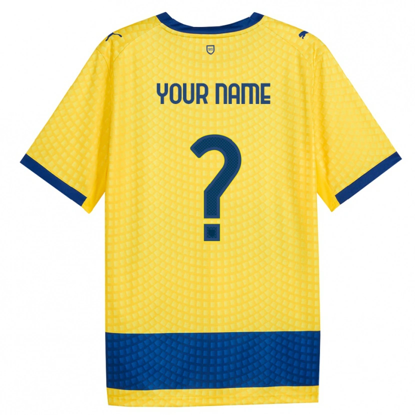 Danxen Kinder Ihren Namen #0 Gelb Blau Schwarz Auswärtstrikot Trikot 2026/27 T-Shirt Schweiz