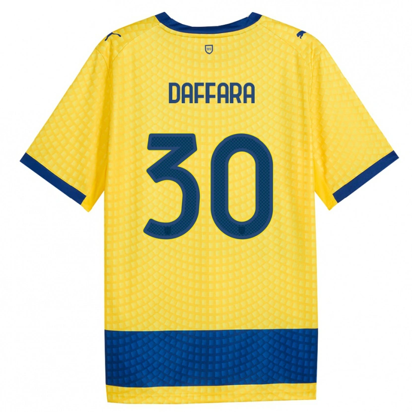 Danxen Kinder Giovanni Daffara #30 Gelb Blau Schwarz Auswärtstrikot Trikot 2026/27 T-Shirt Schweiz