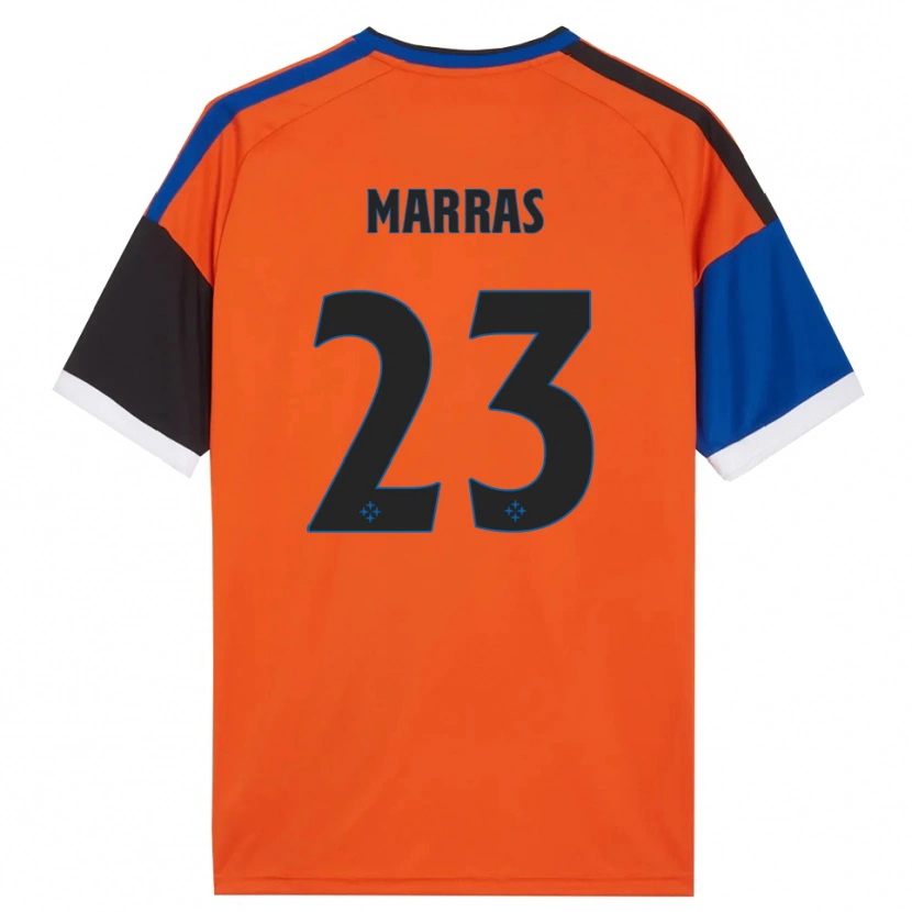 Danxen Kinder Tommaso Marras #23 Orange Blau Schwarz Weiß Auswärtstrikot Trikot 2026/27 T-Shirt Schweiz
